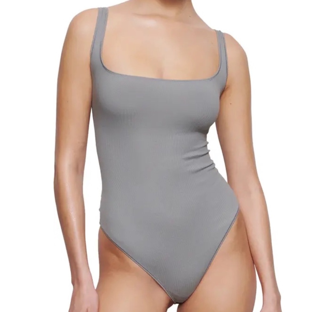 SKIMS Ribbed Stretch Cotton Bodysuit NWT